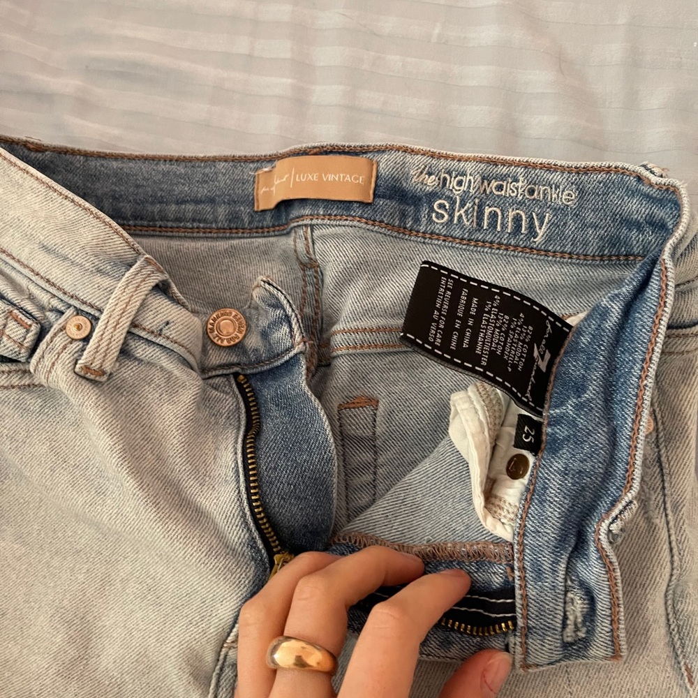 7 for all mankind High waisted ankle skinny jeans